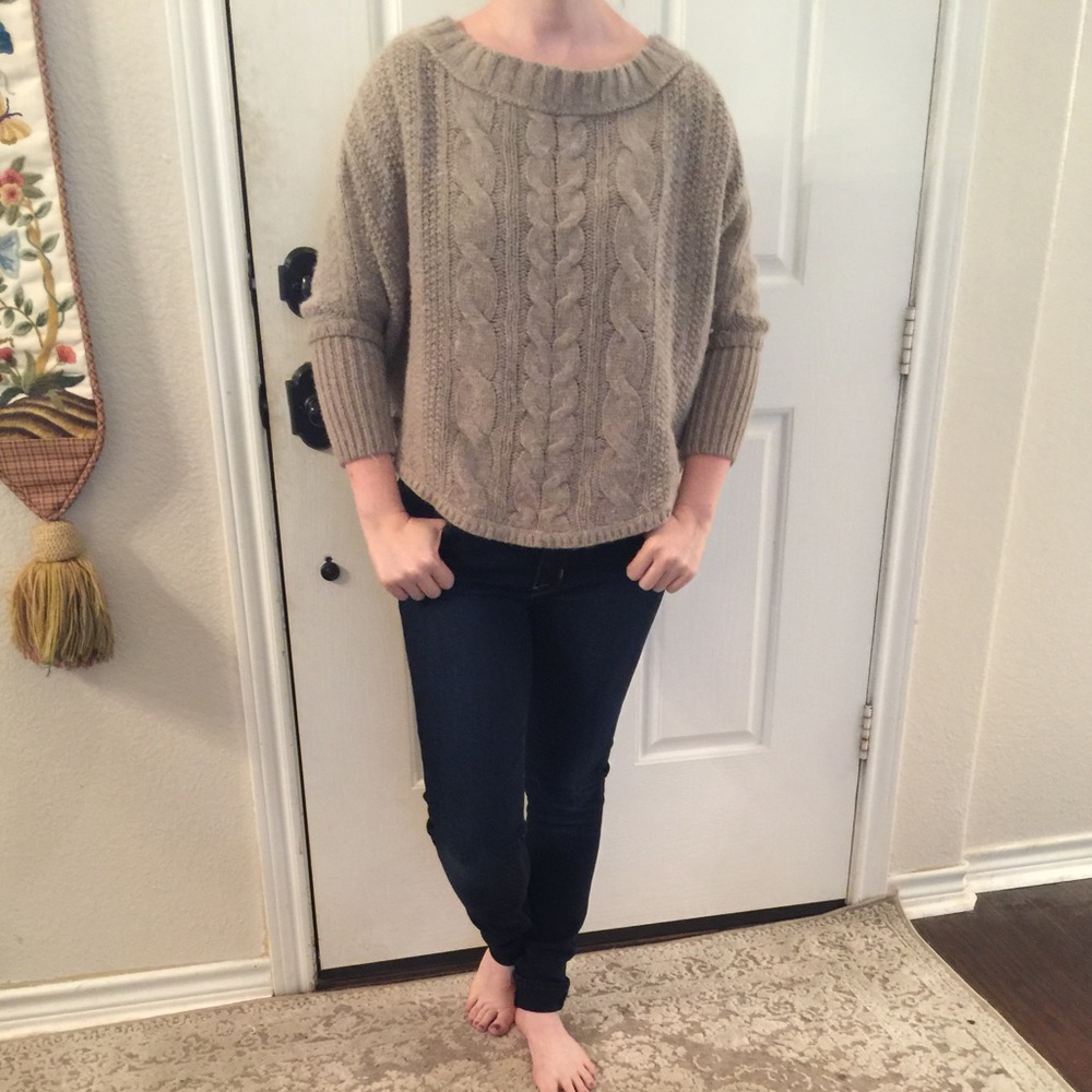 Crop Poncho Sweater - Loft-Xs/S